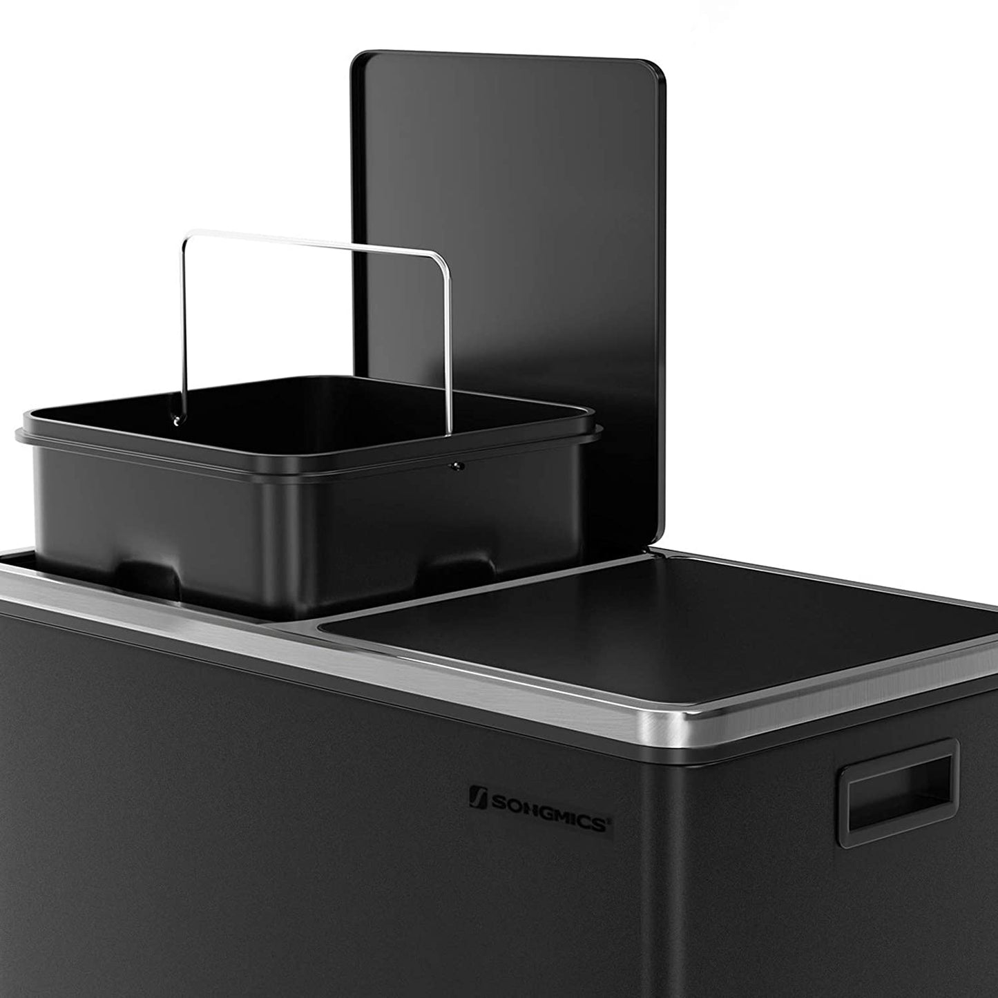 Songmics Basurero con 2 Compartimentos de 30L