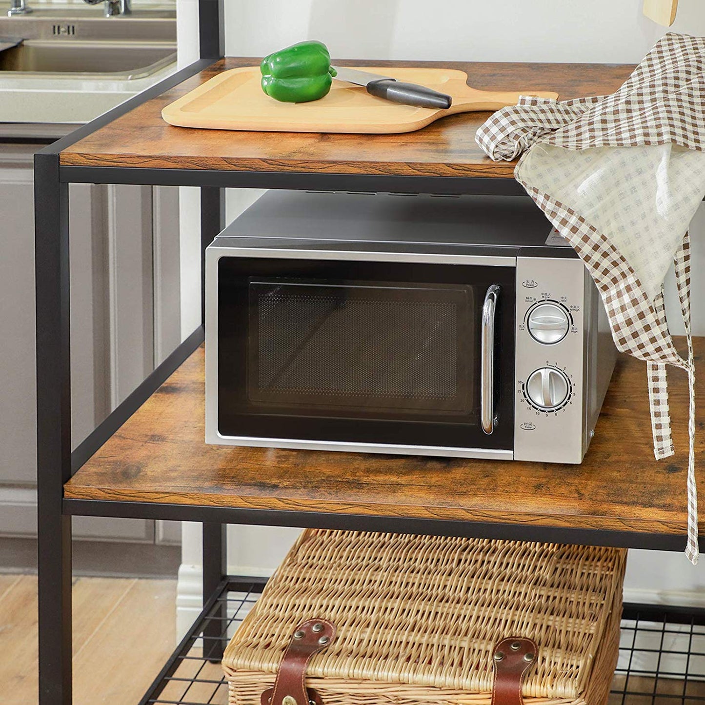 Vasagle Estante de Cocina Industrial con 10 Ganchos