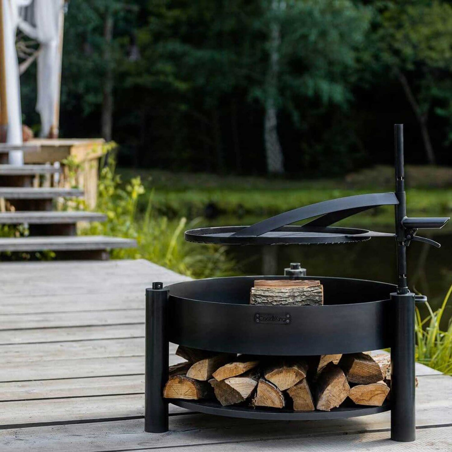 Brasero, Brasero Exterior, Ø 80 cm, Brasero Barbacoa, Cook King MONTANA X, 10