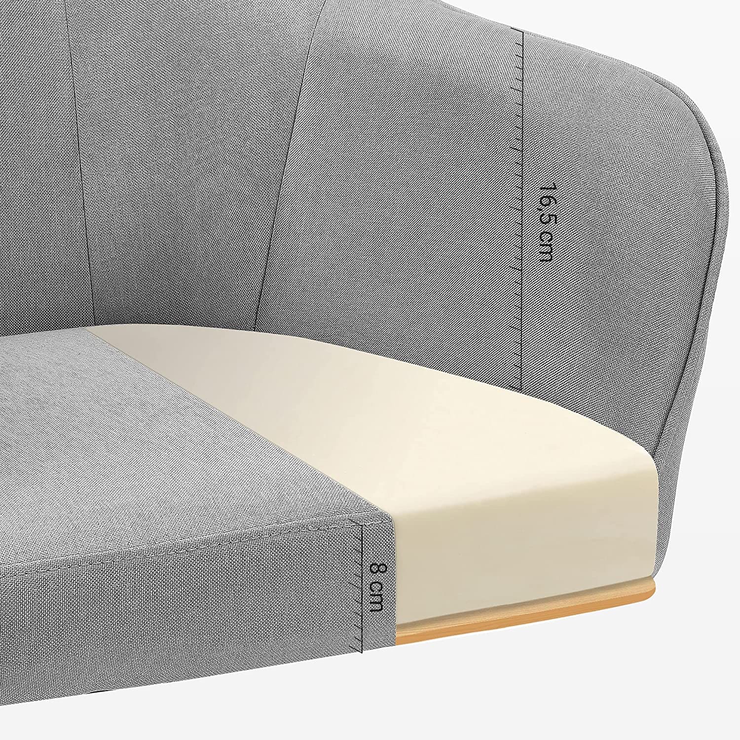Silla ordenador, silla escritorio sin ruedas, sillas oficina, SONGMICS, Silla escritorio - 120 kg, gris 3