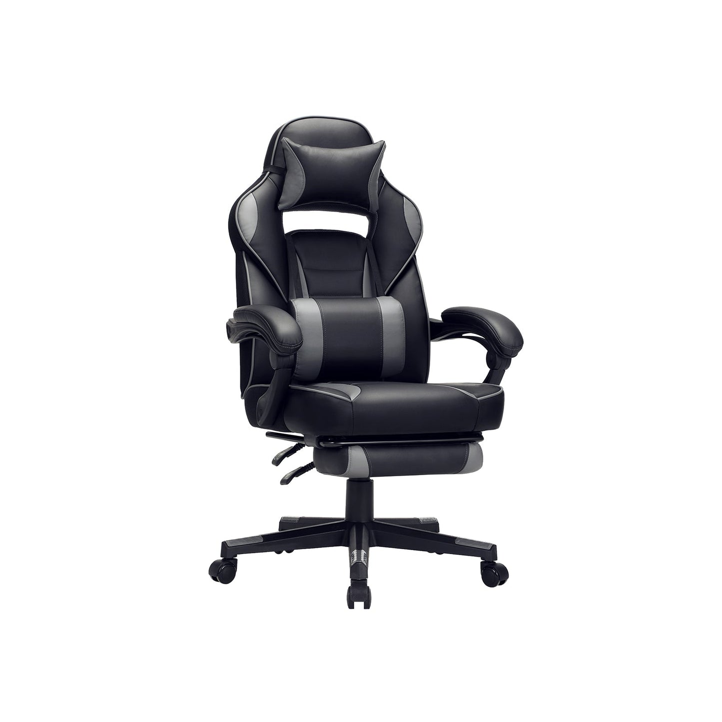 SONGMICS - Silla de juego, silla de oficina, reposacabezas, cojín lumbar, ajustable en altura, cargable hasta 150 kg