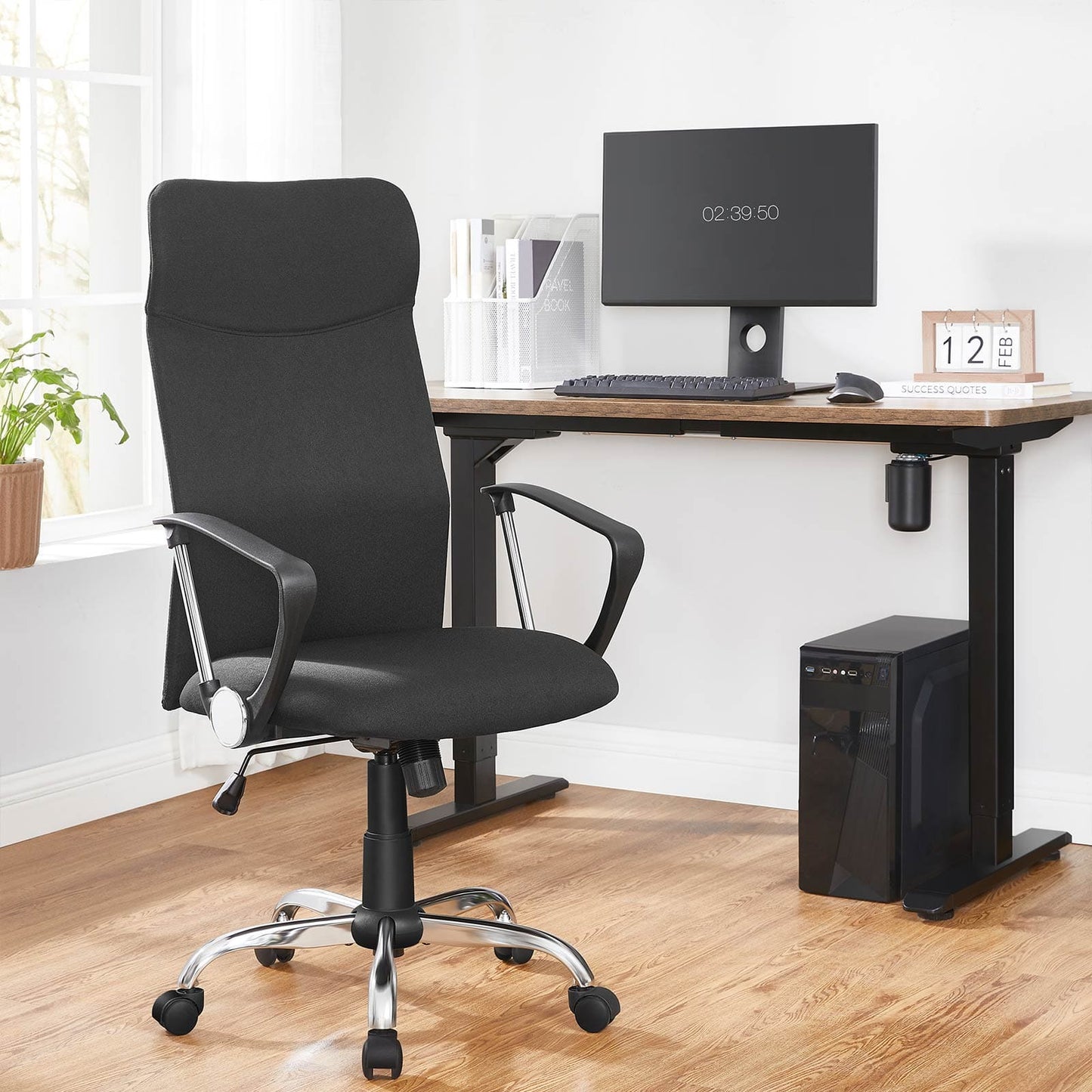 Silla de oficina ergonómica, Silla con ruedas, silla oficina, Silla de malla - SONGMICS 1