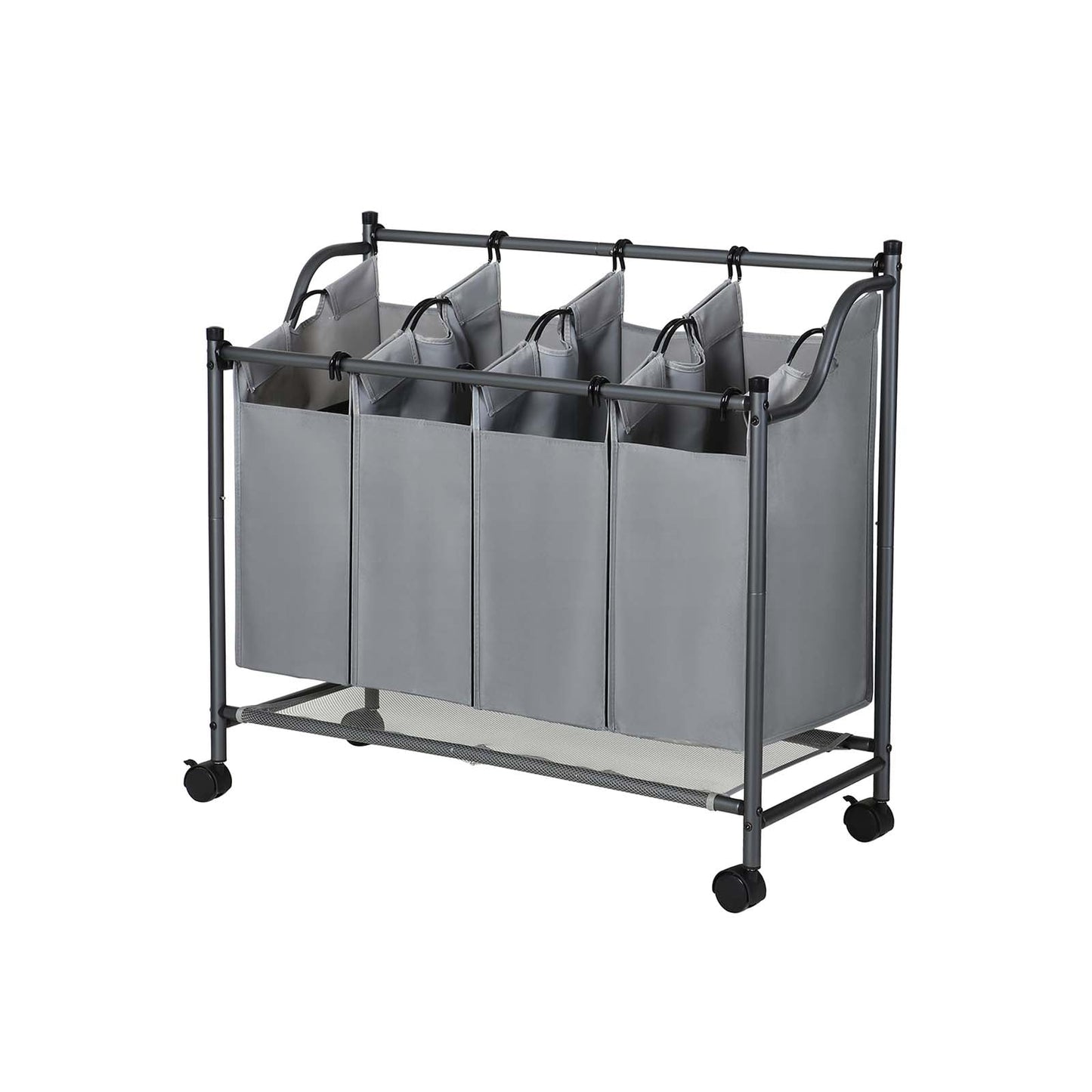 Carrito de Lavandería con 4 Bolsas Extraíbles