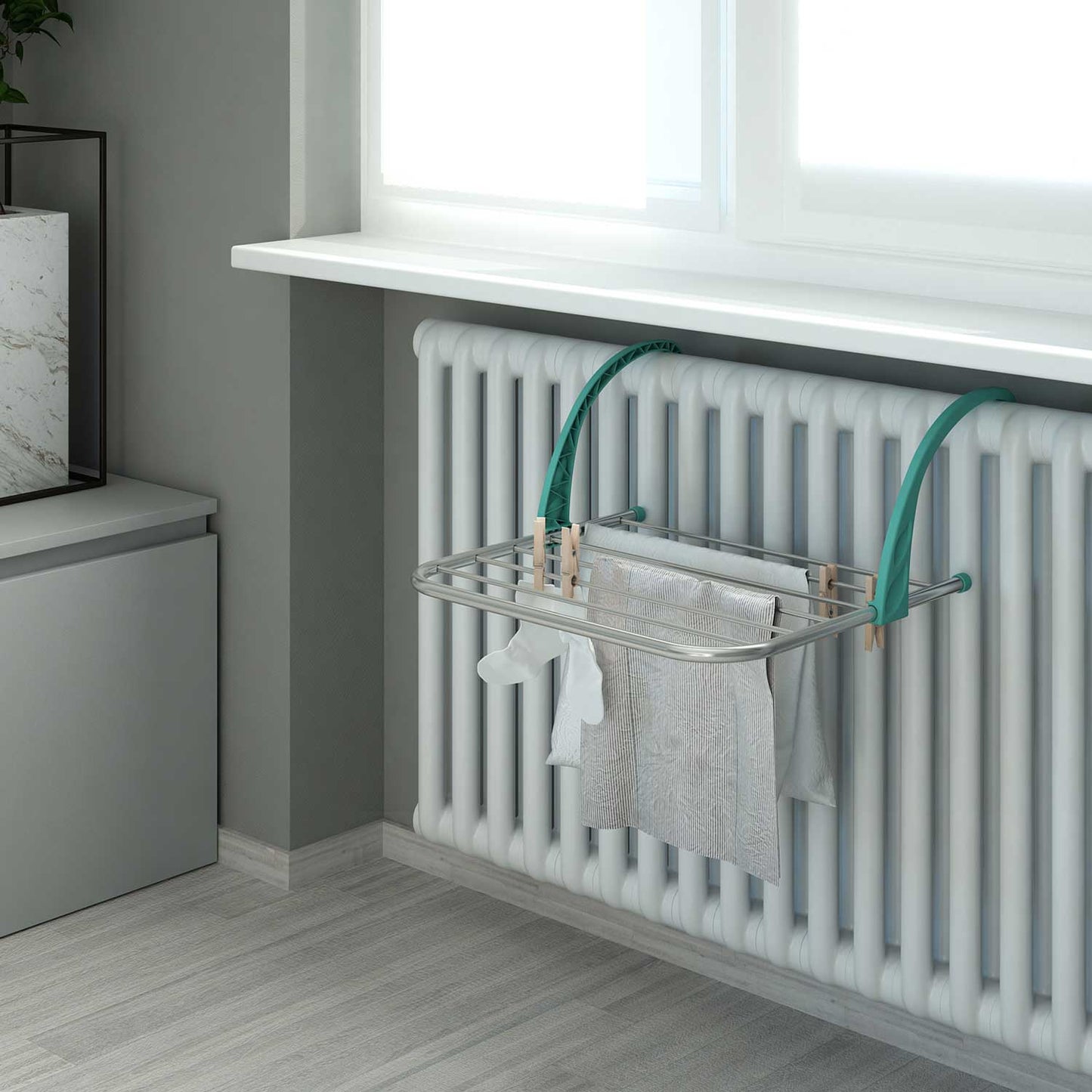 Colombo Gocciolo 5 - Rejilla de secado de radiador de aluminio, 5 m
