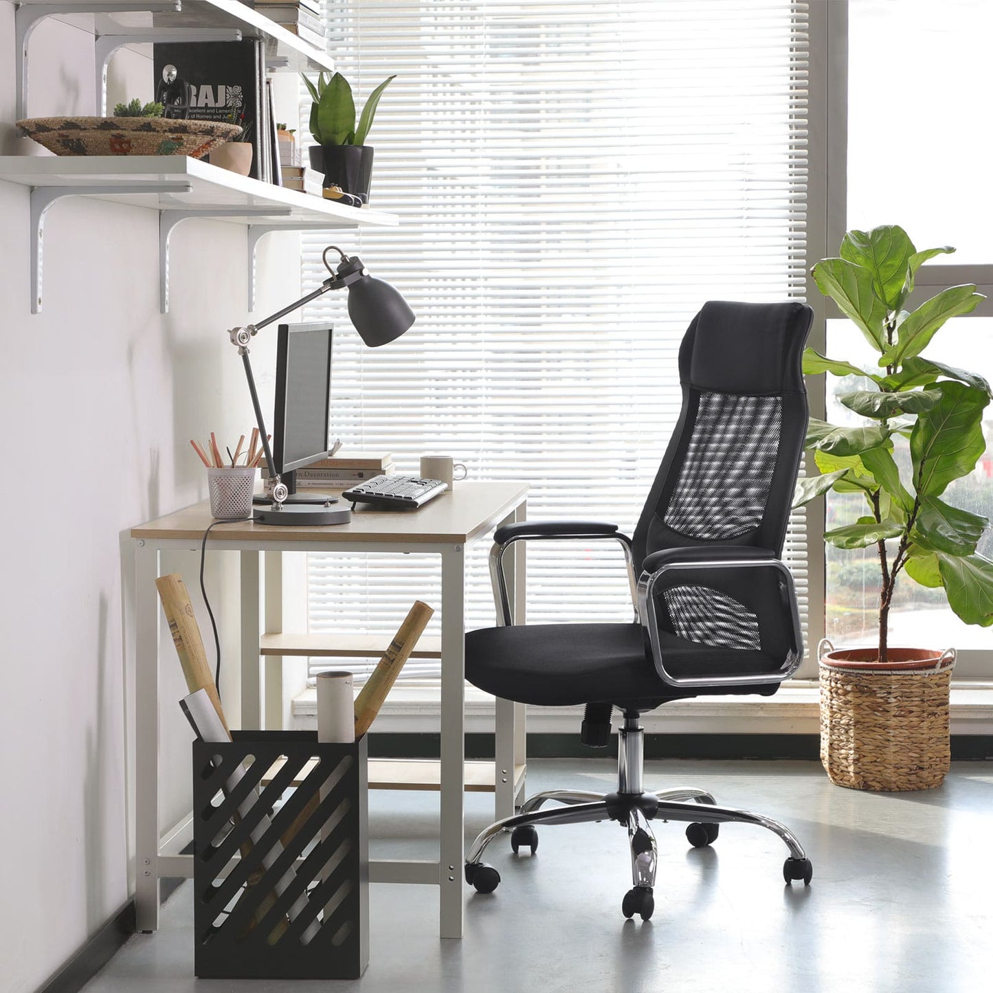 Silla de Oficina Ergonómica, Silla escritorio, Silla escritorio - 150 kg, SONGMICS, negro 2