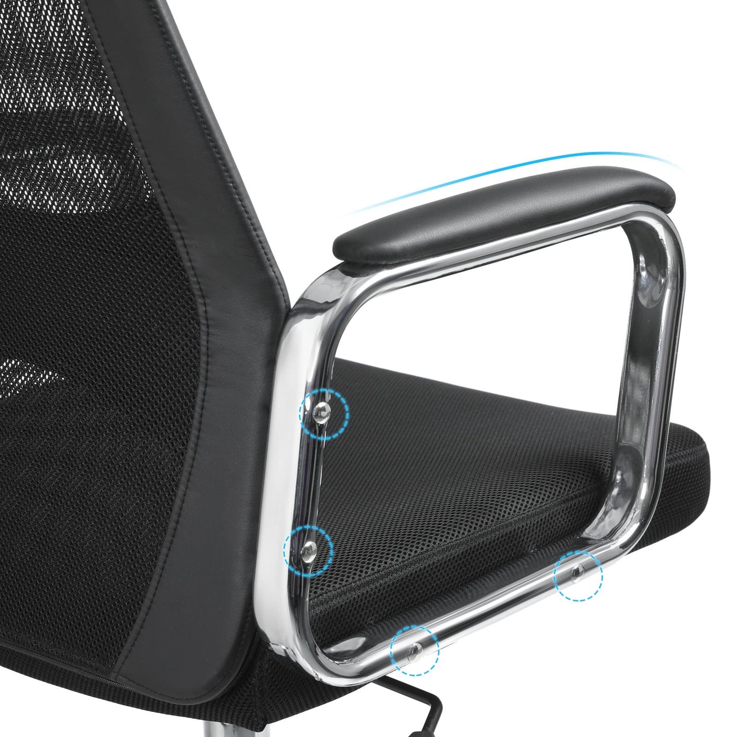 Songmics Silla de Oficina Ergonómica con Soporte Lumbar y para la Cabeza, 1