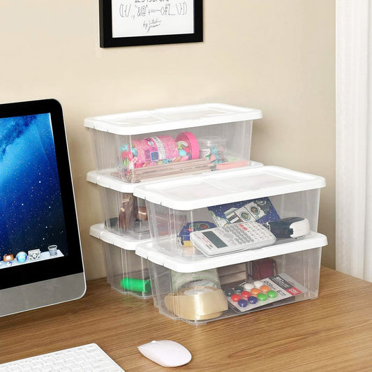 Juego de 12 Cajas con Tapa para Zapatos, Almacenamiento Versátil