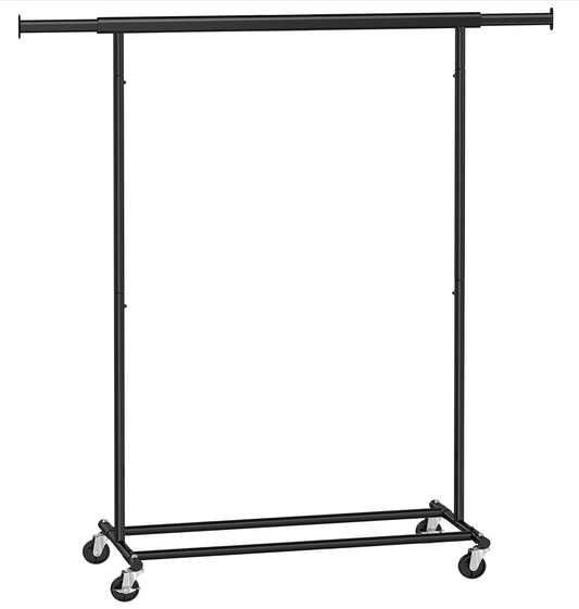 Perchero Móvil y Extensible, Capacidad de Carga de 90 kg, Montaje Sencillo