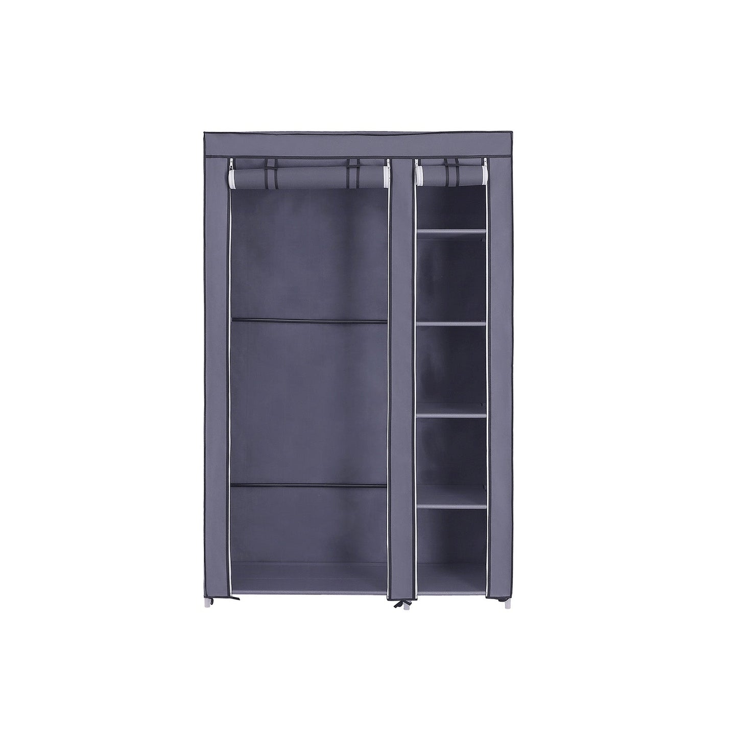 Armario de Tela Plegable para Ropa, Gris