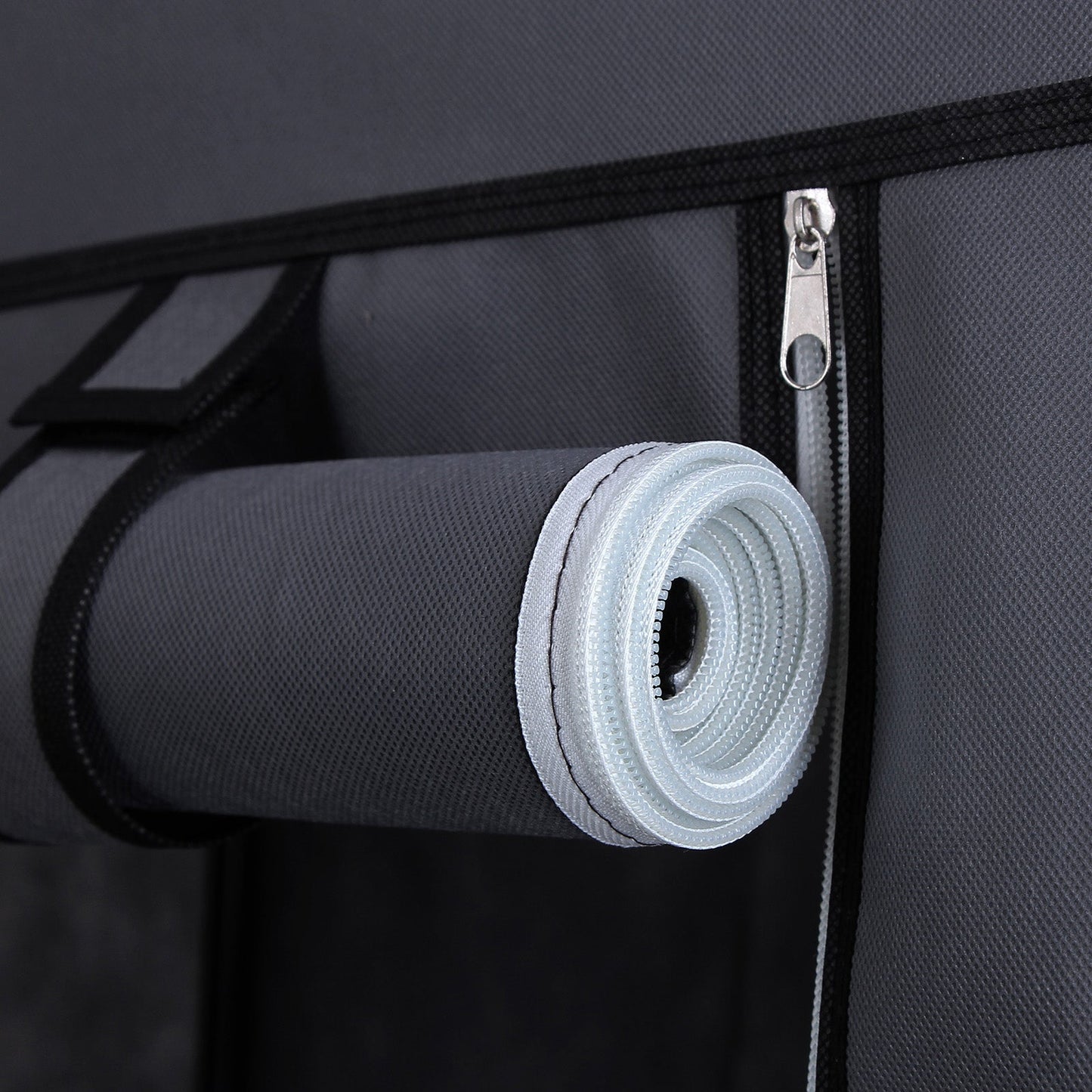 Armario de Tela Plegable para Ropa, Gris