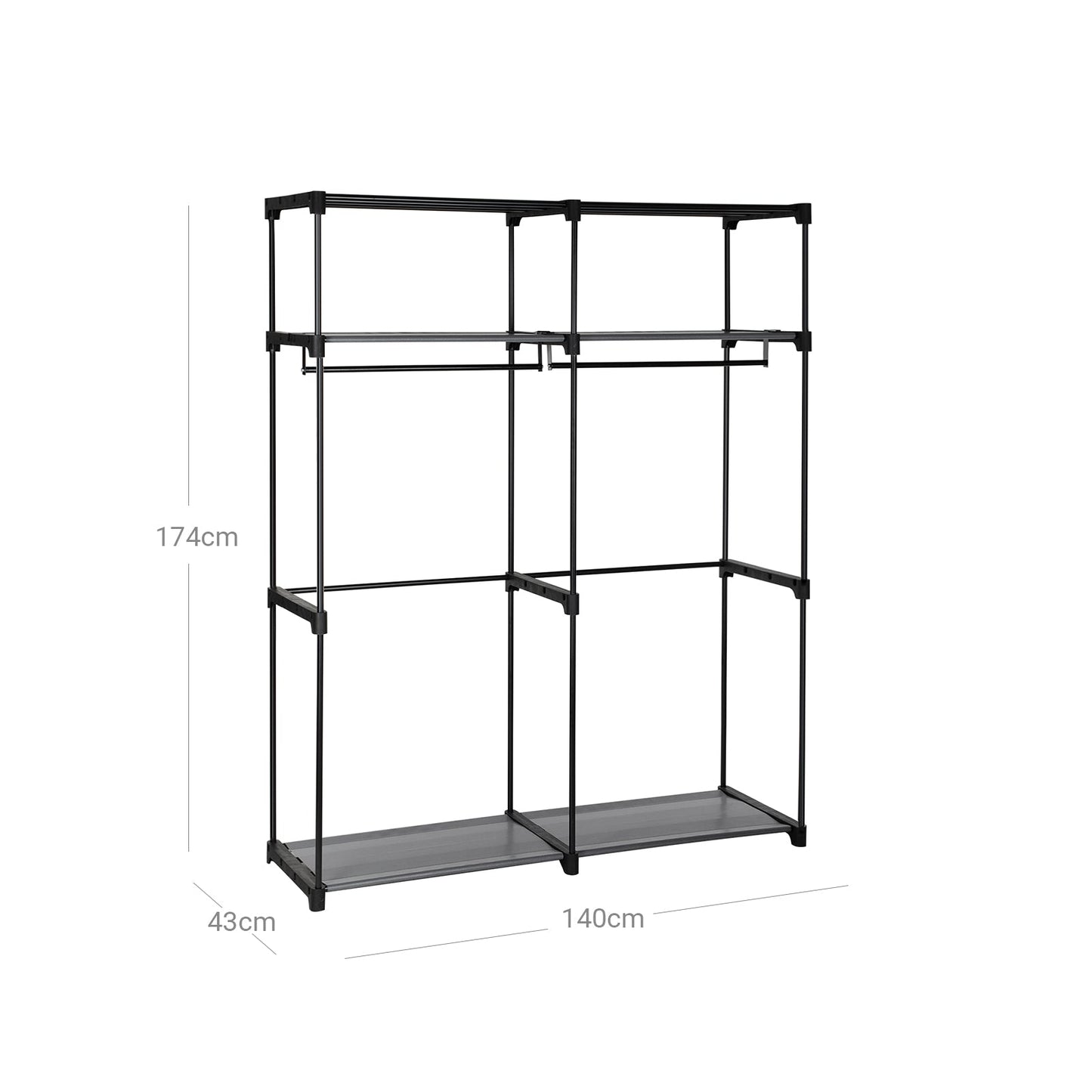 Armario de Tela Portátil, Plegable, Guardarropa para Dormitorio