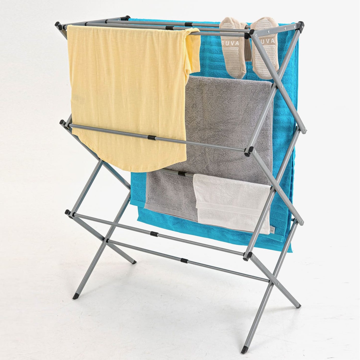 Tendedero Plegable, Tendedero de Ropa, Tendedero Portátil de Acero, Tendedero Extensible y Ajustable, art moon Gobi, 4