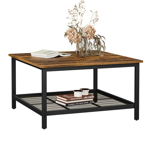 Mesa de Café Cuadrada de Estilo Industrial