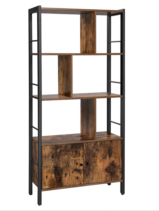 Vasagle Librería de 4 Niveles de Estilo Industrial