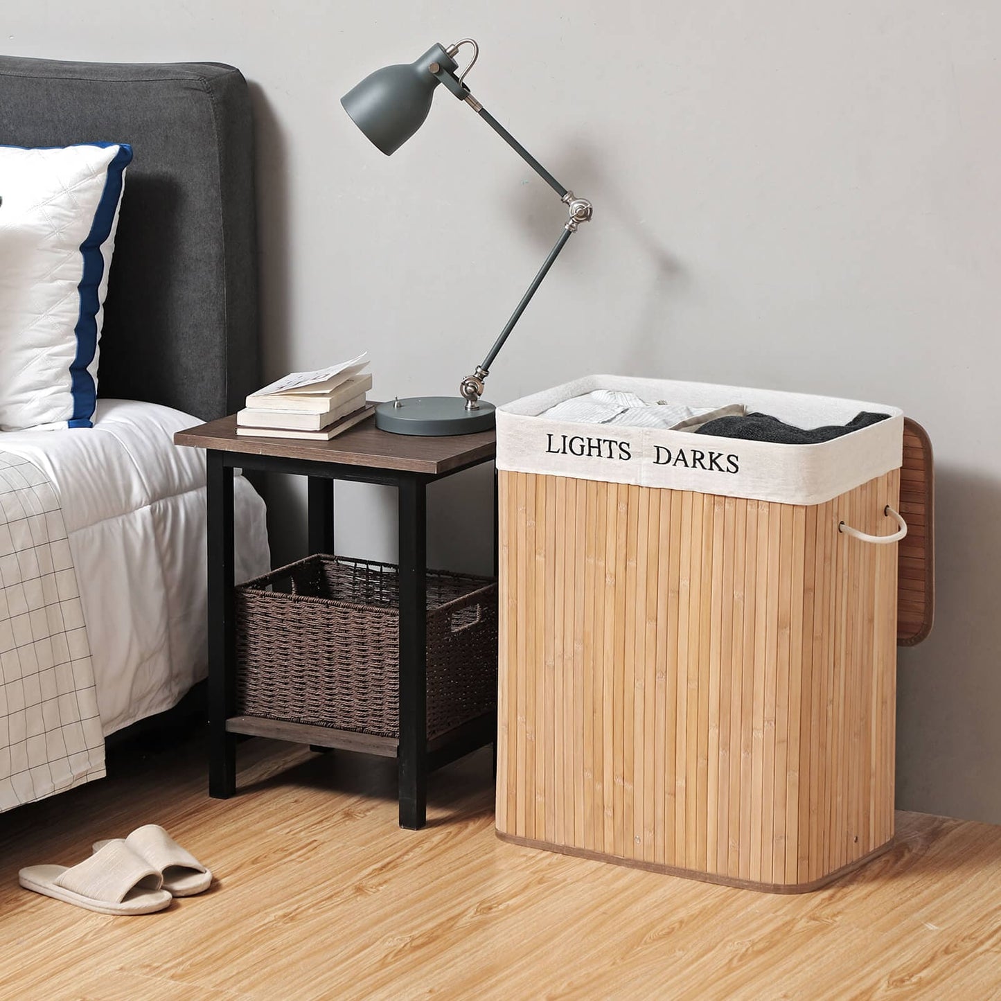 Cesto de Ropa Sucia Rectangular, 100L