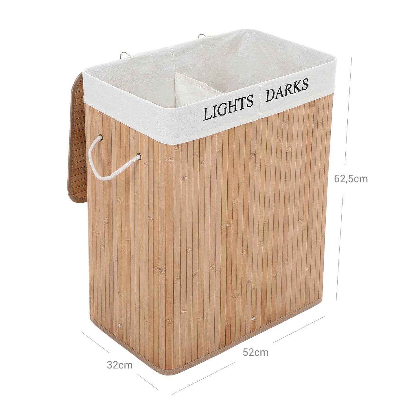 Cesto de Ropa Sucia Rectangular, 100L