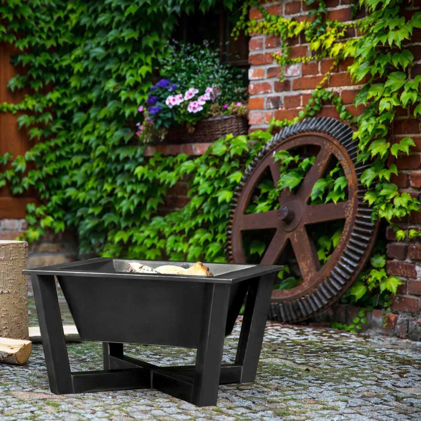 Brasero, Brasero Exterior, Brasero Jardin, Pozo de Fuego Fire Bowl, Hoguera Jardín, 70 x 70 cm, Cook King BRASIL, 4
