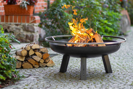 Brasero, Brasero Exterior, Brasero Jardin, Pozo de Fuego Fire Bowl, Hoguera Jardín, con Asas, Cook King PORTO 80 cm, 2