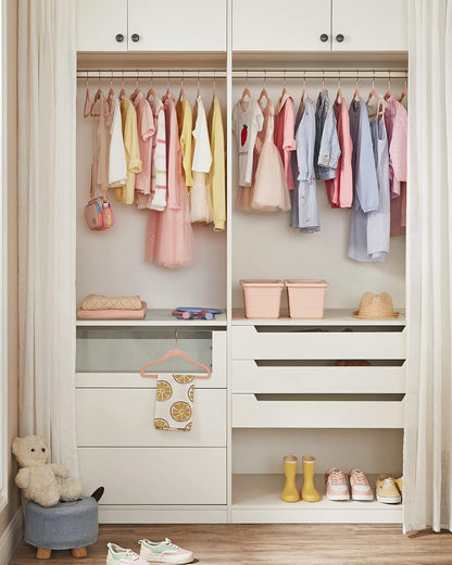 Perchas Infantil, Juego de 50, Perchas Terciopelo, con Ganchos de Oro Rosa, Antideslizante, Rosa Jalea, Songmics, 8