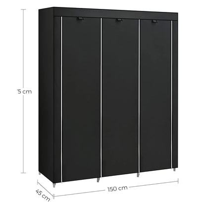 Armario de Tela, Armario de Tela Plegable, Armario Organizador Textil , Armario con Funda, 175x150x45 cm, SONGMICS, 10