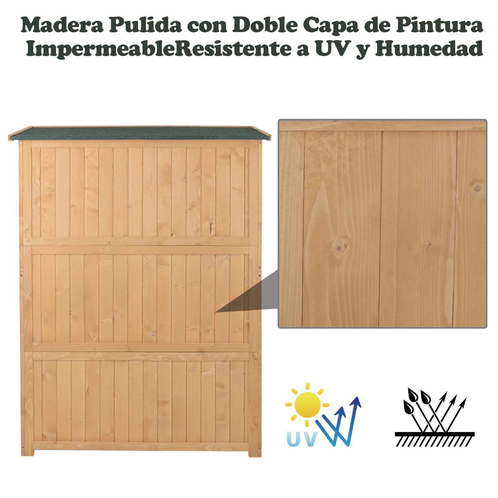 Cobertizo jardin, Caleta garden, Cabanas de madera, Cobertizo exterior, com Estates Double Puerta Ventanas Outsunny, 2