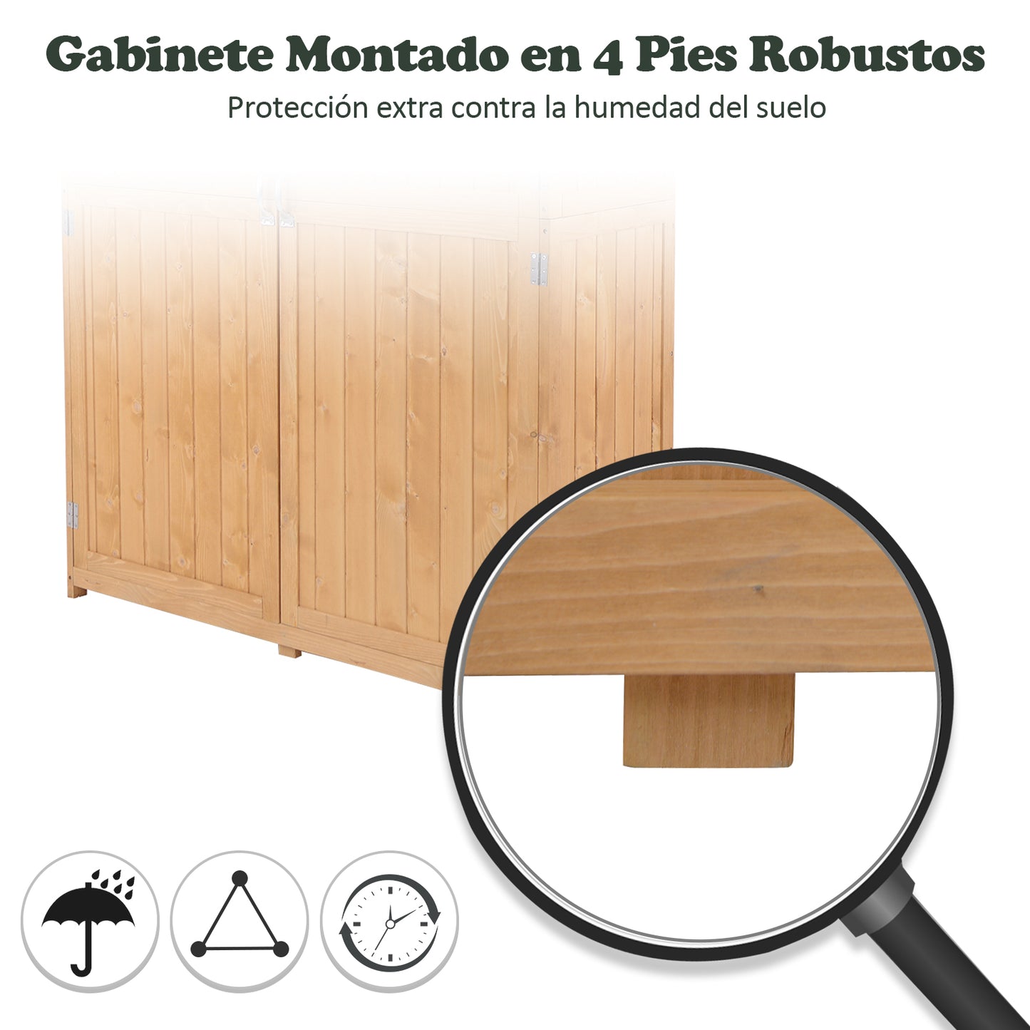 Cobertizo jardin, Caleta garden, Cabanas de madera, Cobertizo exterior, com Estates Double Puerta Ventanas Outsunny, 5