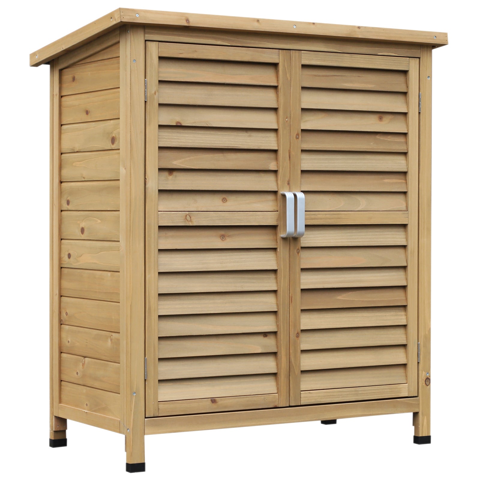 Cobertizo jardin, Caleta garden, Cabanas de madera, con 2 Estantes Interiores 2 puertas de Buena Ventilación Outsunny, 8