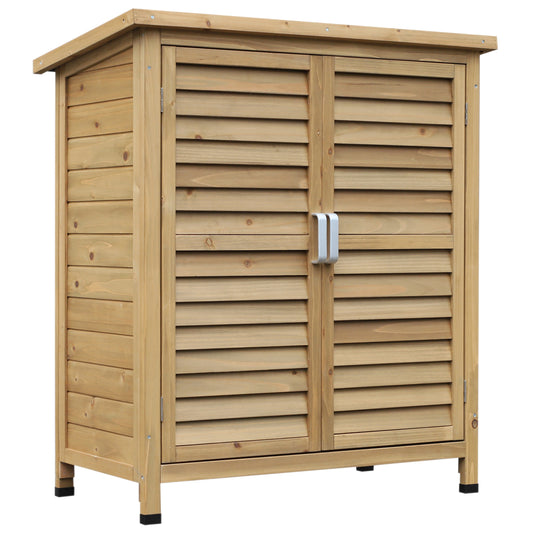 Cobertizo jardin, Caleta garden, Cabanas de madera, con 2 Estantes Interiores 2 puertas de Buena Ventilación Outsunny, 8