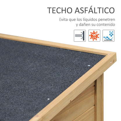 Cobertizo jardin, Caleta garden, Cabanas de madera, con 2 Estantes Interiores 2 puertas de Buena Ventilación Outsunny, 3
