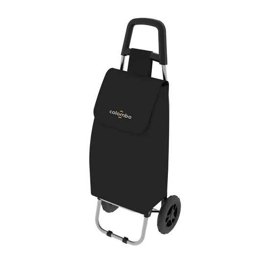 Colombo ROLLY - Carrito de compras, carrito de la compra, con ruedas, bolsa impermeable, 40 litros, negro