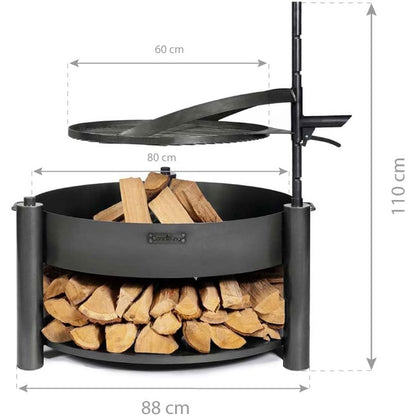 Brasero, Brasero Exterior, Ø 80 cm, Brasero Barbacoa, Cook King MONTANA X, 9