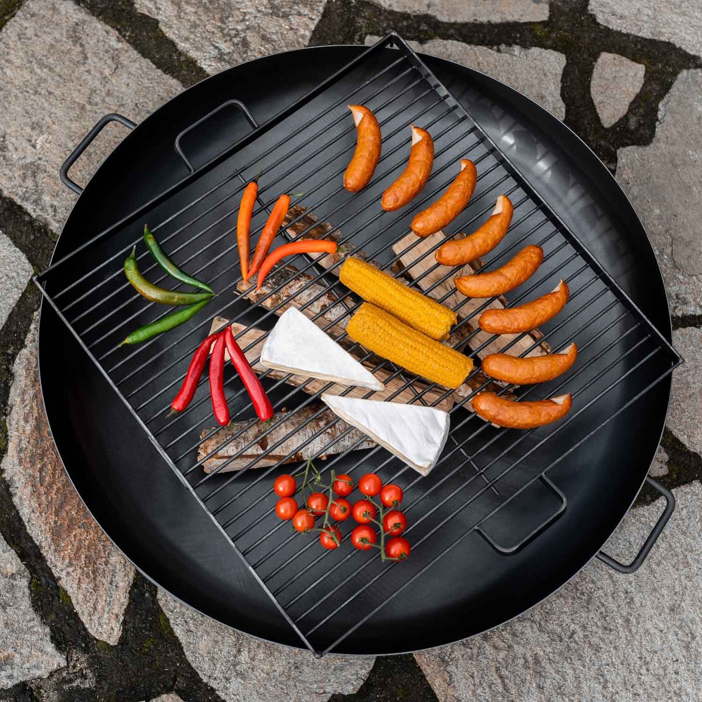 Cook King - Parrilla de acero crudo para brasero - Tamaño 44x44 cm para brasero de 60 cm | 50x50 cm para brasero de 70 cm | 58x58 cm para brasero de 80 cm, 2