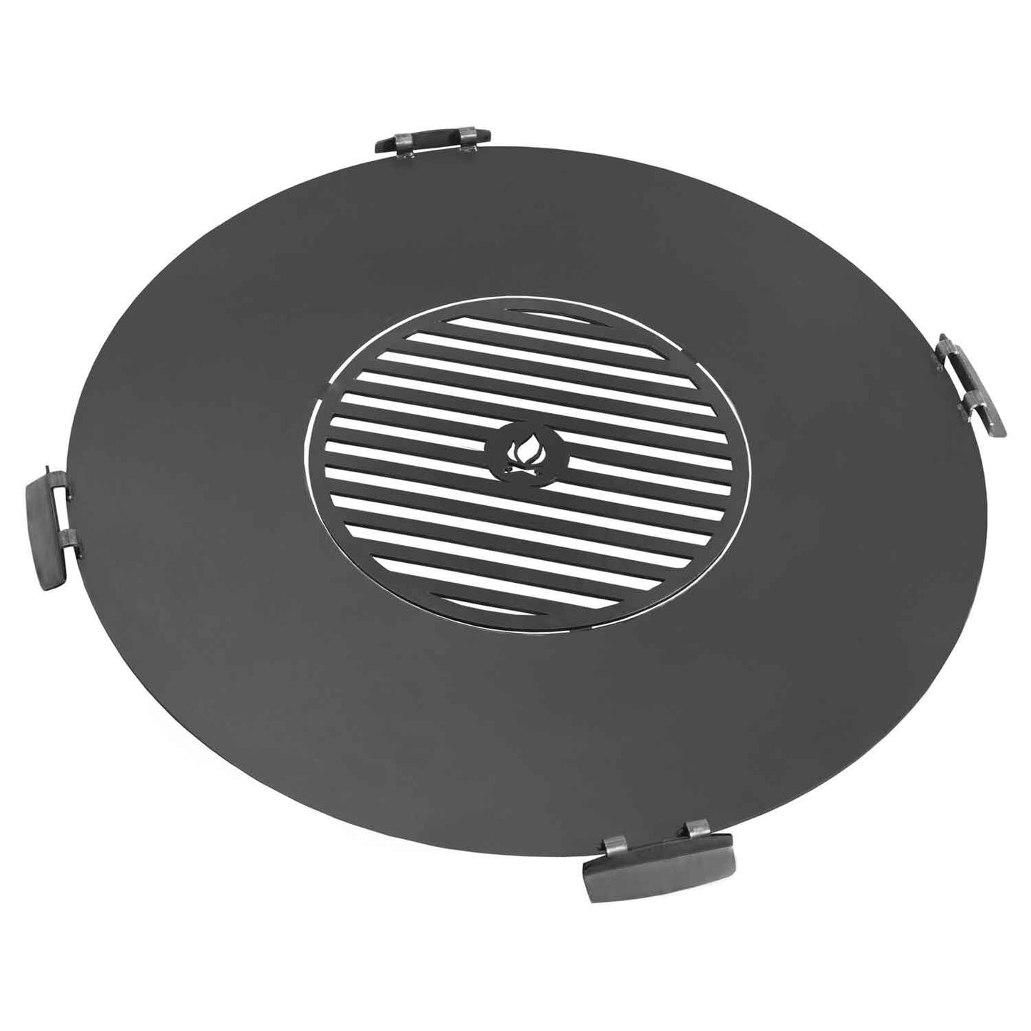 Cook King - Plancha para brasero con parrilla y 4 asas - Diá. 78 cm | 82 cm | 98 cm | 102 cm, 1