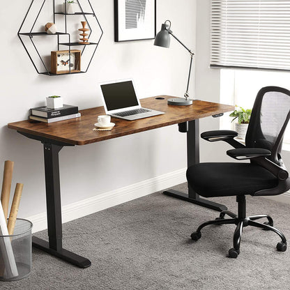 Escritorio elevable, Mesa regulable en altura, Eléctrico, 70x140x(73-114) cm, Estructura Escritorio con Motor, SONGMICS