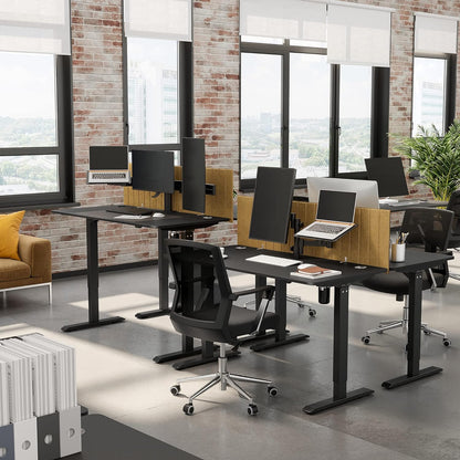 Escritorio elevable, Mesa regulable en altura, Eléctrico, 70x140x(73-114) cm, Estructura Escritorio con Motor Negro, SONGMICS, 6