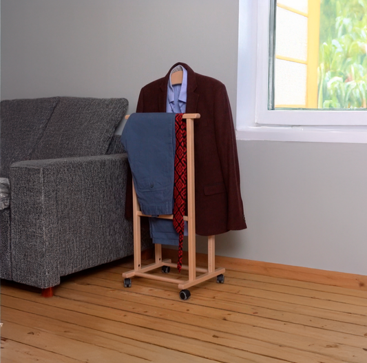 Galán de Noche, con Ruedas, Perchero Pie para Trajes, Soporte para Pantalones, ARIT ATRI, 1