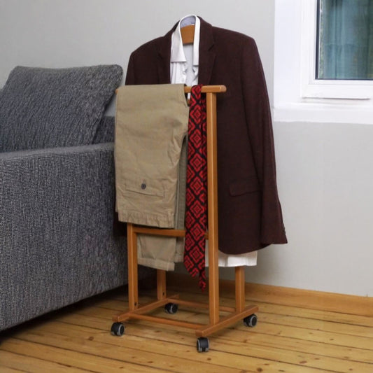 Galán de Noche, con Ruedas, Perchero Pie para Trajes, Soporte para Pantalones, ARIT ATRI, 1