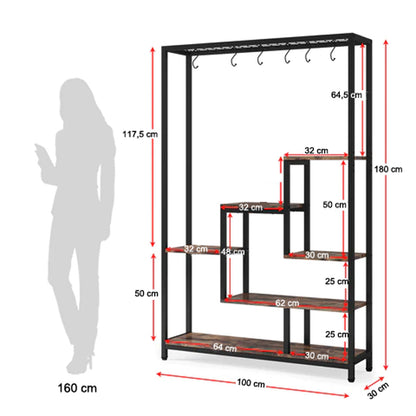 Soporte para plantas de interior de 5 niveles, estante grande de metal de 180 CM