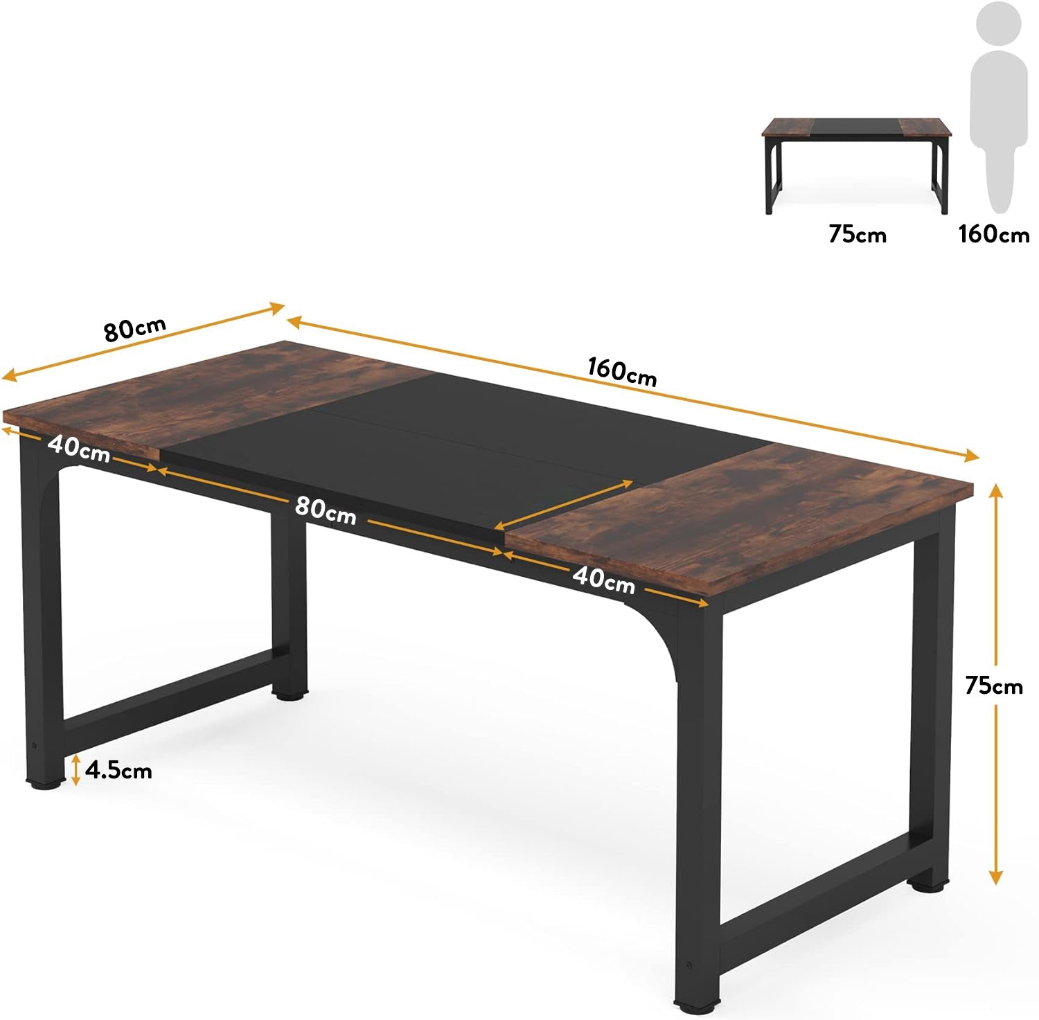 Mesa Escritorio, Escritorio de Estudio para Oficina en casa, Escritorios de Estilo Moderno para Dormitorio