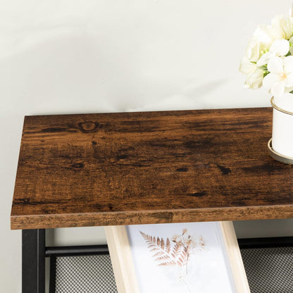 Zapatero, 10 Niveles, para 32-40 Pares, Zapatero Recibidor, Zapatero Alto y Estrecho, Marco de Metal, Marrón y Negro, HOOBRO, 4