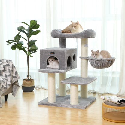 Feandrea Árbol para Gatos con Plataforma Grande y Postes de Sisal