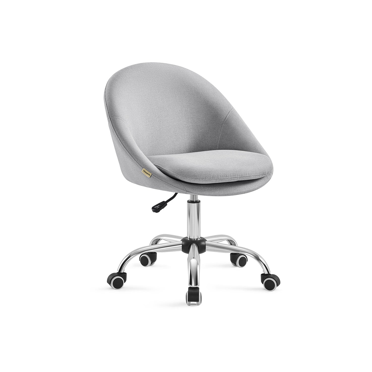 Silla Escritorio Ergonomica, Silla Escritorio, Silla Estudio, Silla Giratoria, Altura Ajustable, Gris, Songmics, 1