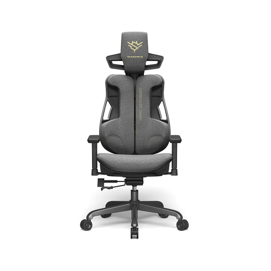 Silla Gamer, Silla Ergonomica, Silla Escritorio, Altura Ajustable Reposacabezas, Gris Paloma, Songmics, 1