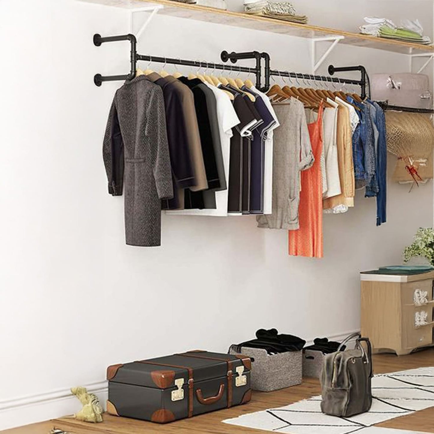 Percheros de Pared, Juego de 2, Estante de la Ropa, Resistente, Songmics, 3