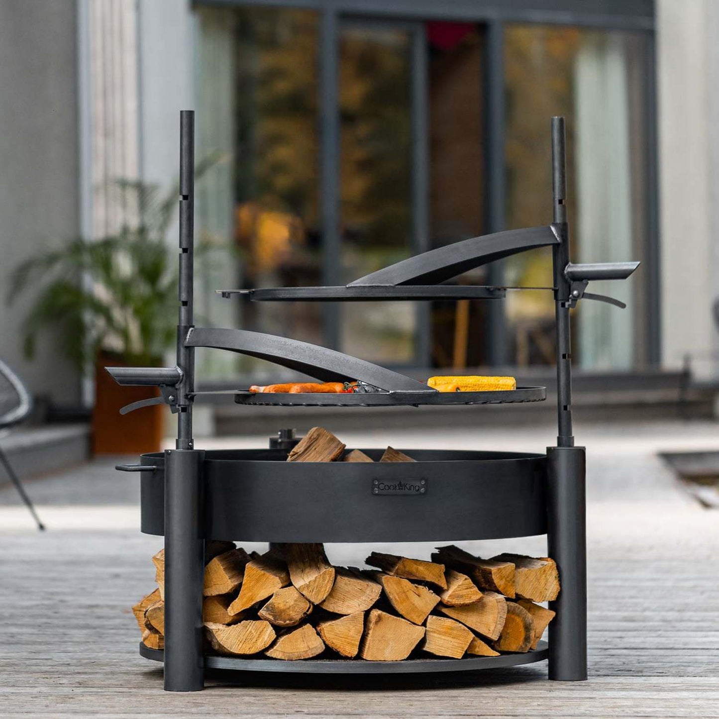 Rejilla con asa para MONTANA X - Acero natural, brasero | Diámetro 50 cm, 60 cm, Cook King, 8