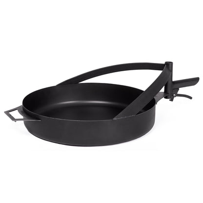 Sartén con asa para MONTANA X, acero natural, brasero | Diámetro 50 cm, Cook King