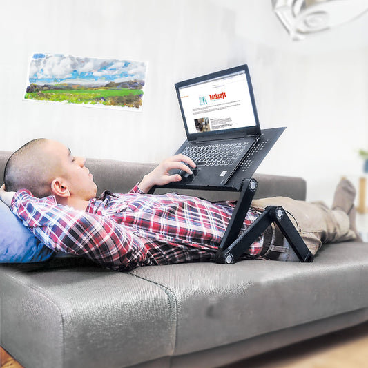 WonderWorker Newton - Mesa de Ordenador Portátil Multifuncional Ajustable, Soporte de Regazo para Laptop