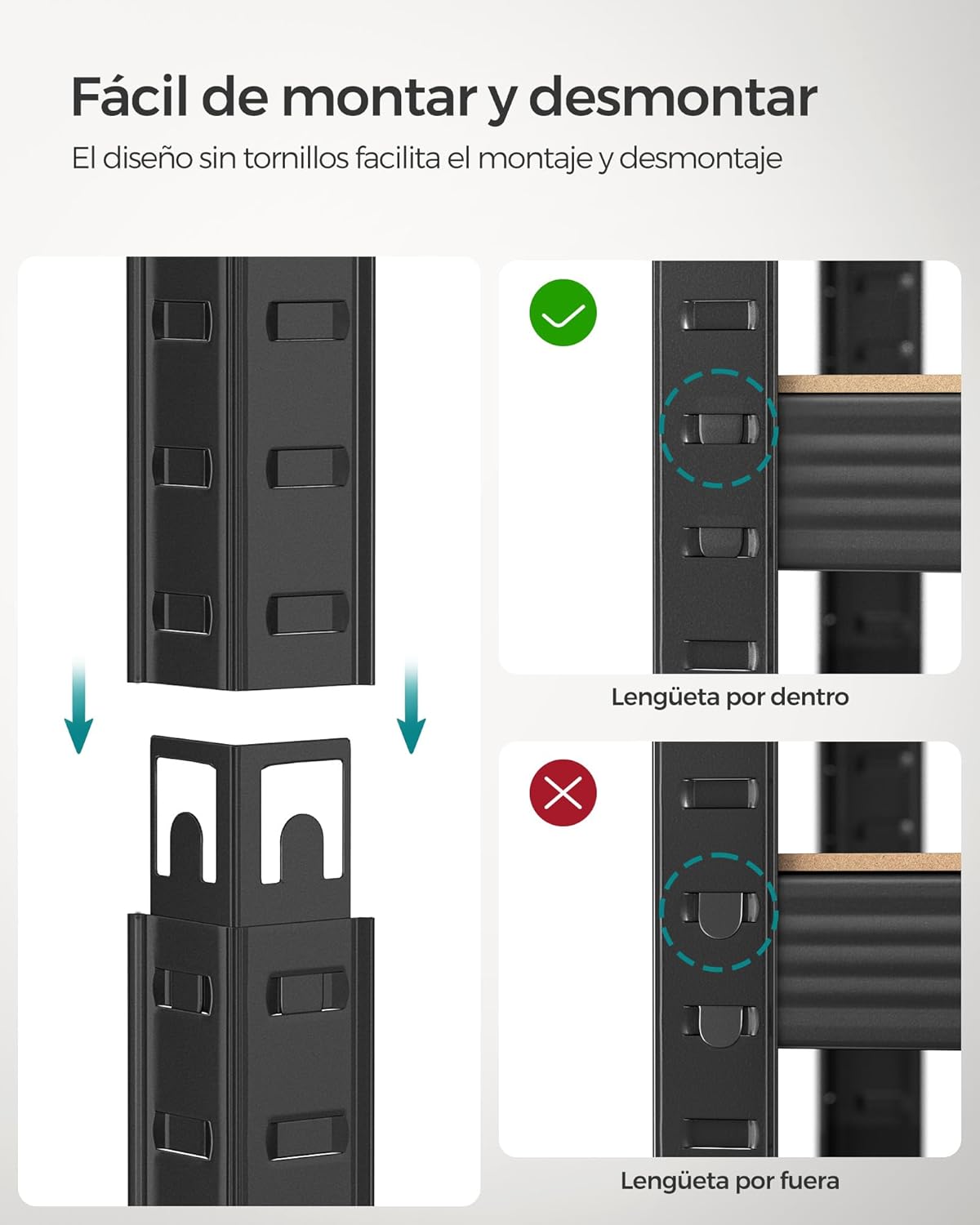 Estantería Industrial Songmics, soportar hasta 650 kg