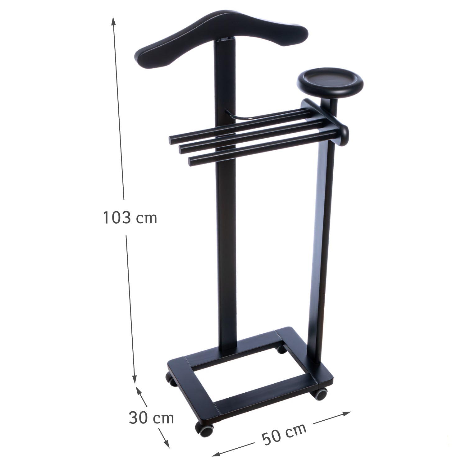 Galán de Noche, Galan de noche mueble, Galán de noche para dormitorio Antiguo, Madera, Negro, Tatkraft Baron, 19