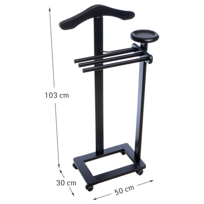 Galán de Noche, Galan de noche mueble, Galán de noche para dormitorio Antiguo, Madera, Negro, Tatkraft Baron, 19